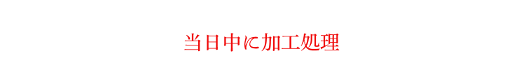 当日中に加工処理